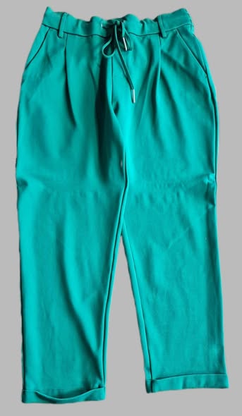 Hose " Benetton " Größe 42 in Smaragdgrün elastischer Bund