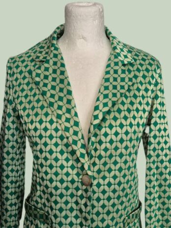Blazer “ Made in Italy “ Größe 38 in Lime/Smaragdgrün gemustert 49% Baumwolle