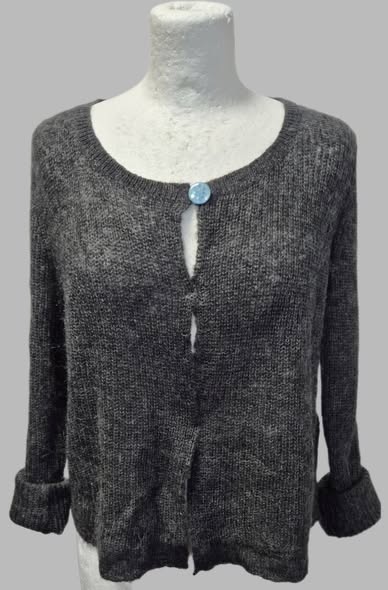 Weste " Zero " Größe 38/40 in Anthrazitgrau 15% Mohair