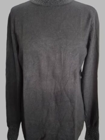 Pulli “ Betty Barclay “ Größe 38 in Schwarz/Steine bestickt 72% Viscose