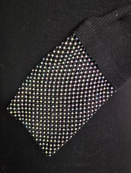 Rolli " Kaos " Größe 36 in Schwarz/Silber/Steine bestickt 72% Viscose – Bild 2