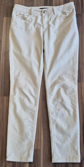 Feincordjeans " OUI " Größe 36 in Offwhite 98% Baumwolle