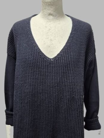 Grobstrickpulli “ Tommy Hilfiger “ Größe 38 in Dunkelblau 59% Baumwolle