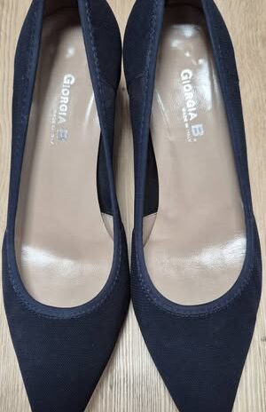 Pumps “ Giorgia B. “ Größe 39,5 in Dunkelblau/Leder/Textil