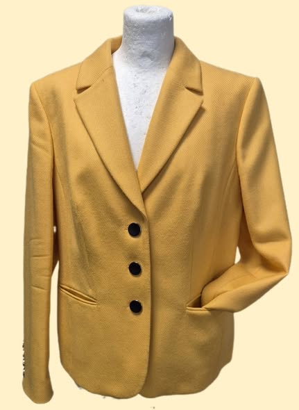 Blazer " Peter Hahn " Größe 40 in Maisgelb 100% Schurwolle