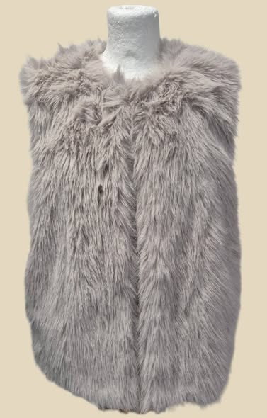 Gilet " Deane & White " Größe 38 in Taupe/Webpelz