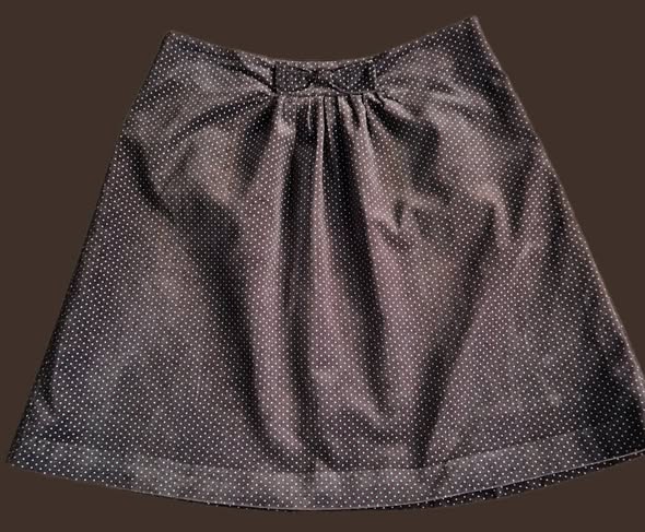 Kostüm " So French " Größe 36/38 in Schokobraun/Petrol/Samt getupft (Blazer Gr.36 Rock Gr.38) – Bild 3