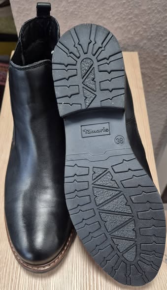Booties " Tamaris " Größe 38 in Schwarz/Leder NEU! – Bild 2