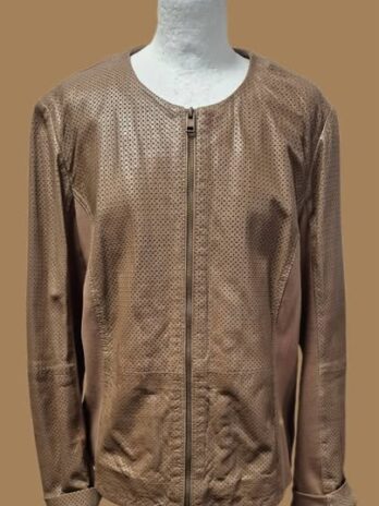 Jacke “ Jones “ Größe 40/42 in Haselnussbraun/Leder