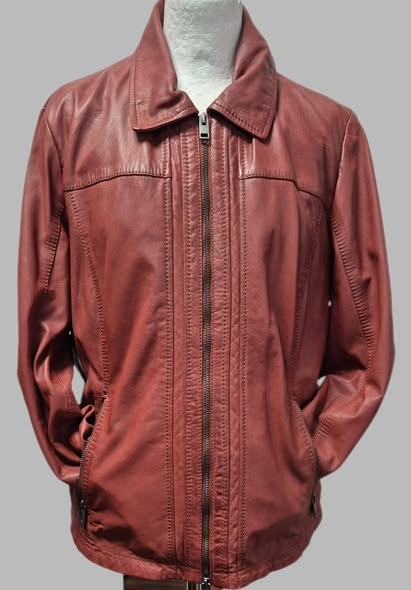 Jacke " Jones " Größe 38 in Terracotta/Leder