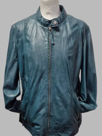 Jacke “ Jones “ Größe 38 in Petrol/Leder