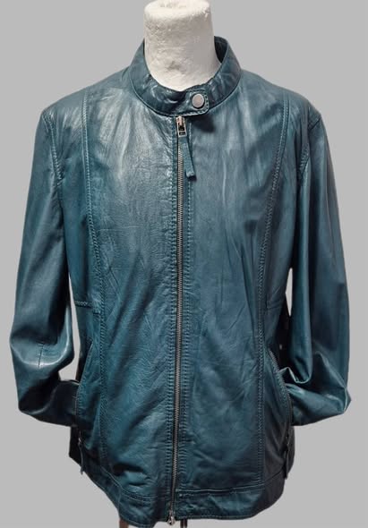 Jacke " Jones " Größe 38 in Petrol/Leder