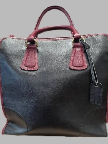 Tasche “ Baldinini “ in Schwarz/Weinrot/Leder Breite ca 34cm Höhe ca 31cm