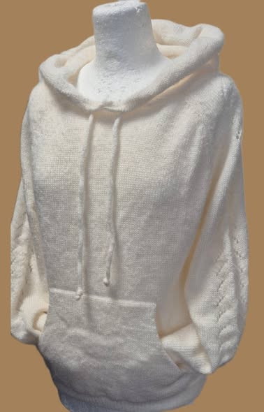 Hoodie " Made in Italy " Größe 38 in Offwhite – Bild 2