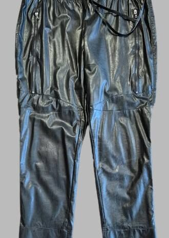 Hose “ Benedikt By Jones “ Größe 46 in Schwarz/Kunstleder elastischer Bund