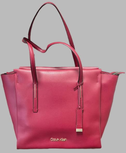 Tasche/Shopper " Calvin Klein " in Weinrot/Kunstleder Breite ca 45cm Höhe ca 32cm