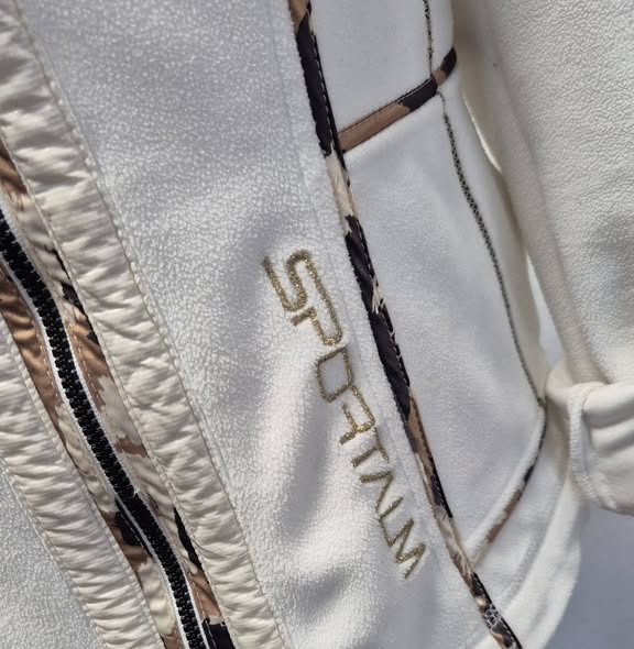 Fleecejacke " Sportalm " Größe 38 in Offwhite/Braun – Bild 2
