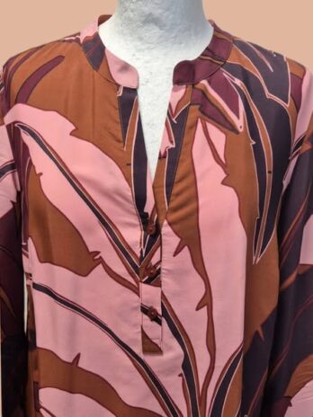 Bluse “ Jones “ Größe 38 in Beere/Cognac/Rosa 100% Viscose