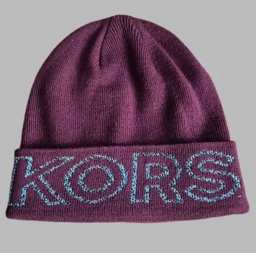 Haube " Michael Kors " Größe OS in Burgundy/Grau Logoprint