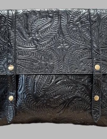 Clutch " Silvian Heach " in Schwarz/Kunstleder Breite ca 40cm Höhe ca 31cm