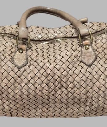 Tasche " Made in Italy " in Schlamm/Leder Breite ca 38cm Höhe ca 26cm