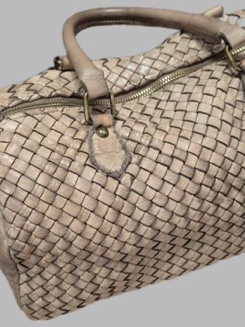 Tasche “ Made in Italy “ in Schlamm/Leder Breite ca 38cm Höhe ca 26cm