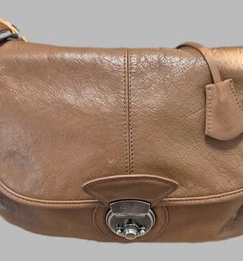 Tasche " Upla " in Cognac/Leder Breite ca 36cm Höhe ca 25cm (leichte Gebrauchsspuren)