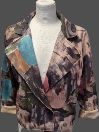 Blazer “ Vanessa Made with Love “ Größe 36/38 in Bunt gemustert