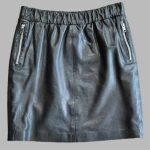 Rock “ Gipsy “ Größe 36 in Schwarz/Leder elastischer Bund