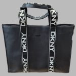 Tasche/Shopper “ DKNY “ in Schwarz/Logoprint/Kunstleder Breite ca 41cm Höhe ca 34cm