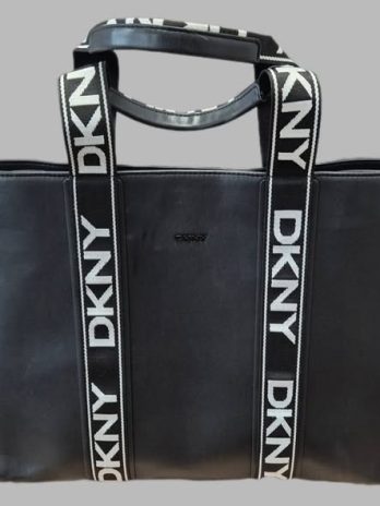 Tasche/Shopper “ DKNY “ in Schwarz/Logoprint/Kunstleder Breite ca 41cm Höhe ca 34cm