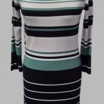 Strickkleid “ Hugo Boss “ Größe 36 in Schwarz/Salbeigrün/Hellgrau gestreift
